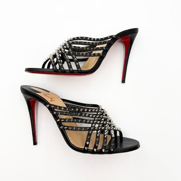 Christian Louboutin Martha Spike Accents100 Heels Mules EU 39.5 US 9.5 - Picture 7 of 12
